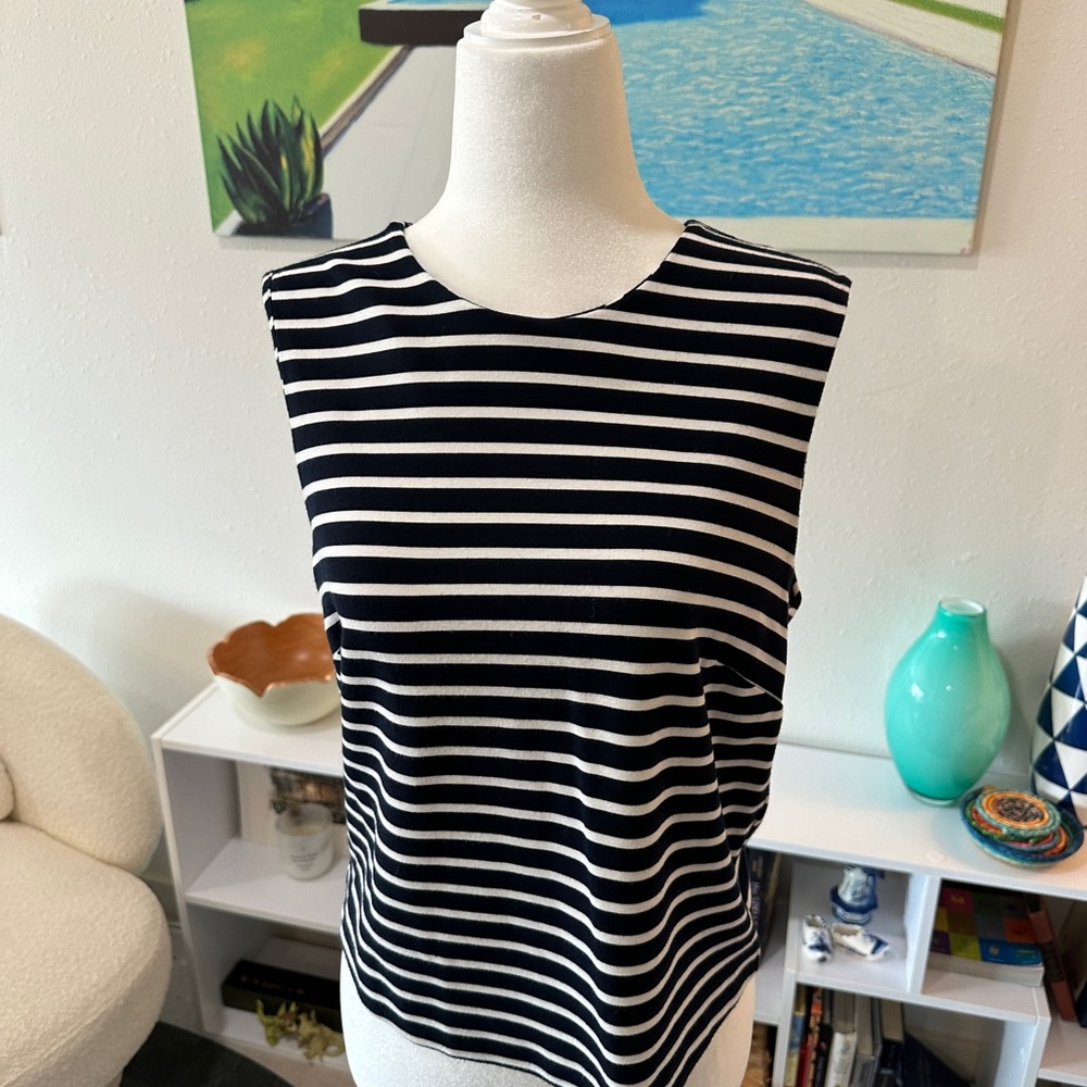 SOLD! Banana Republic Navy and White Striped Tank Top